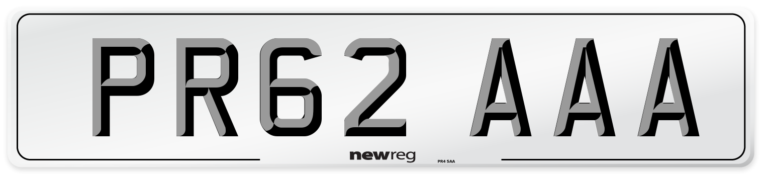 PR62 AAA Number Plate from New Reg